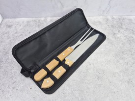 Set cuchillo y tenedor largo en estuche